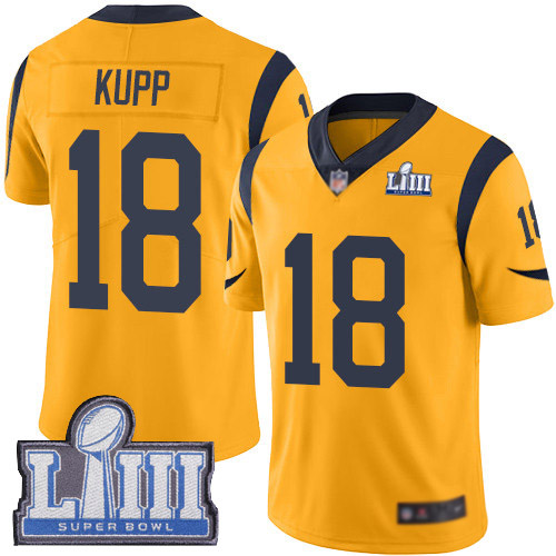 Los Angeles Rams Limited Gold Men Cooper Kupp Jersey NFL Football #18 Super Bowl LIII Bound Rush Vapor Untouchable->los angeles rams->NFL Jersey